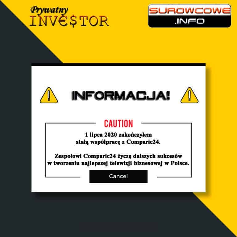 informacja o zakończeniu współpracy z Comparic24