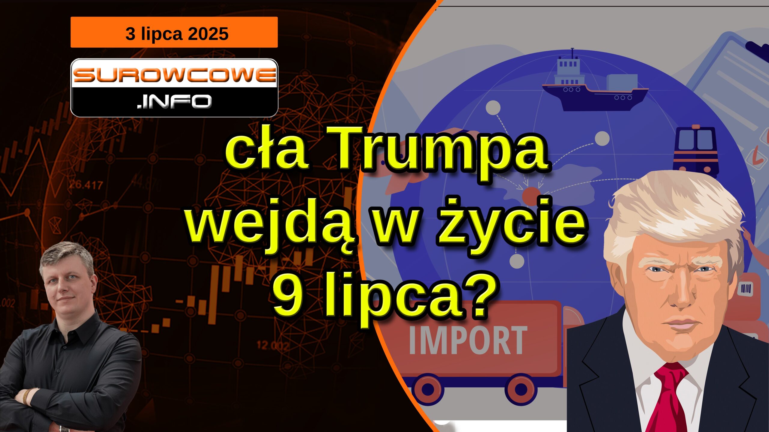 aktualności surowcowe - 3 lipca 2025: cła Trumpa wejdą w życie 9 lipca?