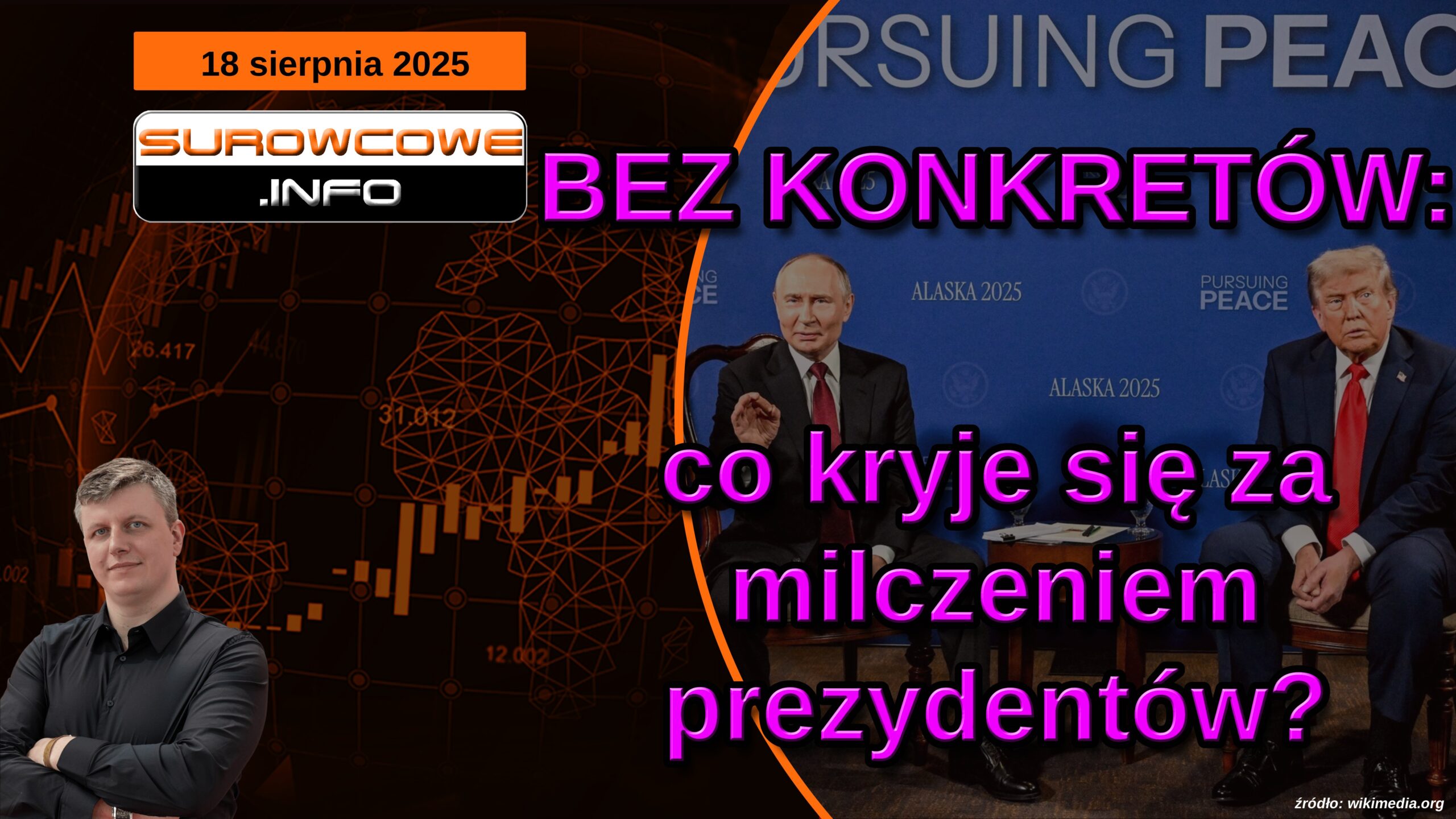 aktualności surowcowe - 18 sierpnia 2025: BEZ KONKRETÓW: co kryje się za milczeniem prezydentów?