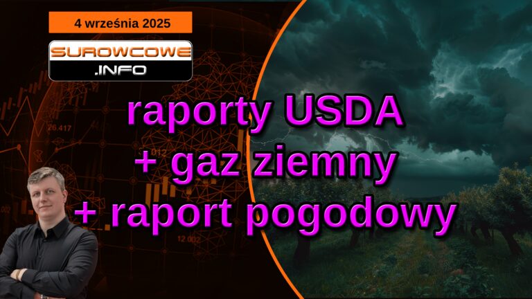 aktualności surowcowe - 4 września 2025: raporty USDA + gaz ziemny + raport pogodowy