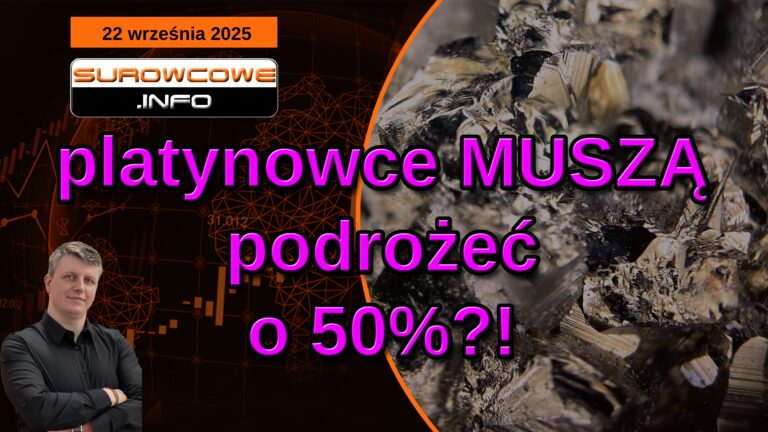 aktualności surowcowe - 22 września 2025: platynowce MUSZĄ podrożeć o 50%?!