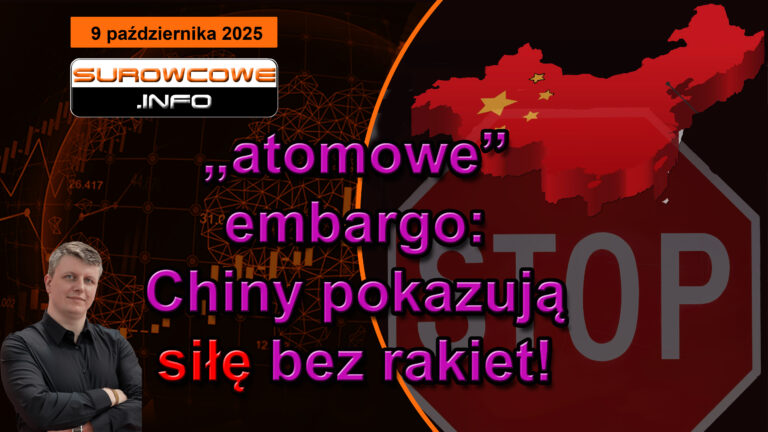 Surowcowe info 9 października 2025: „atomowe” embargo: Chiny pokazują siłę bez rakiet!