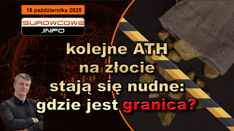 aktualności surowcowe - 16 października 2025: kolejne ATH na złocie stają się nudne: gdzie jest granica?