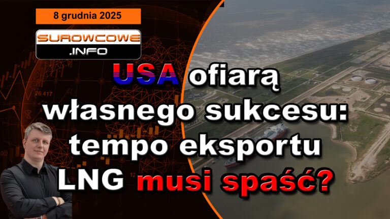 aktualności surowcowe - 8 grudnia 2025: USA ofiarą własnego sukcesu – tempo eksportu LNG musi spaść?