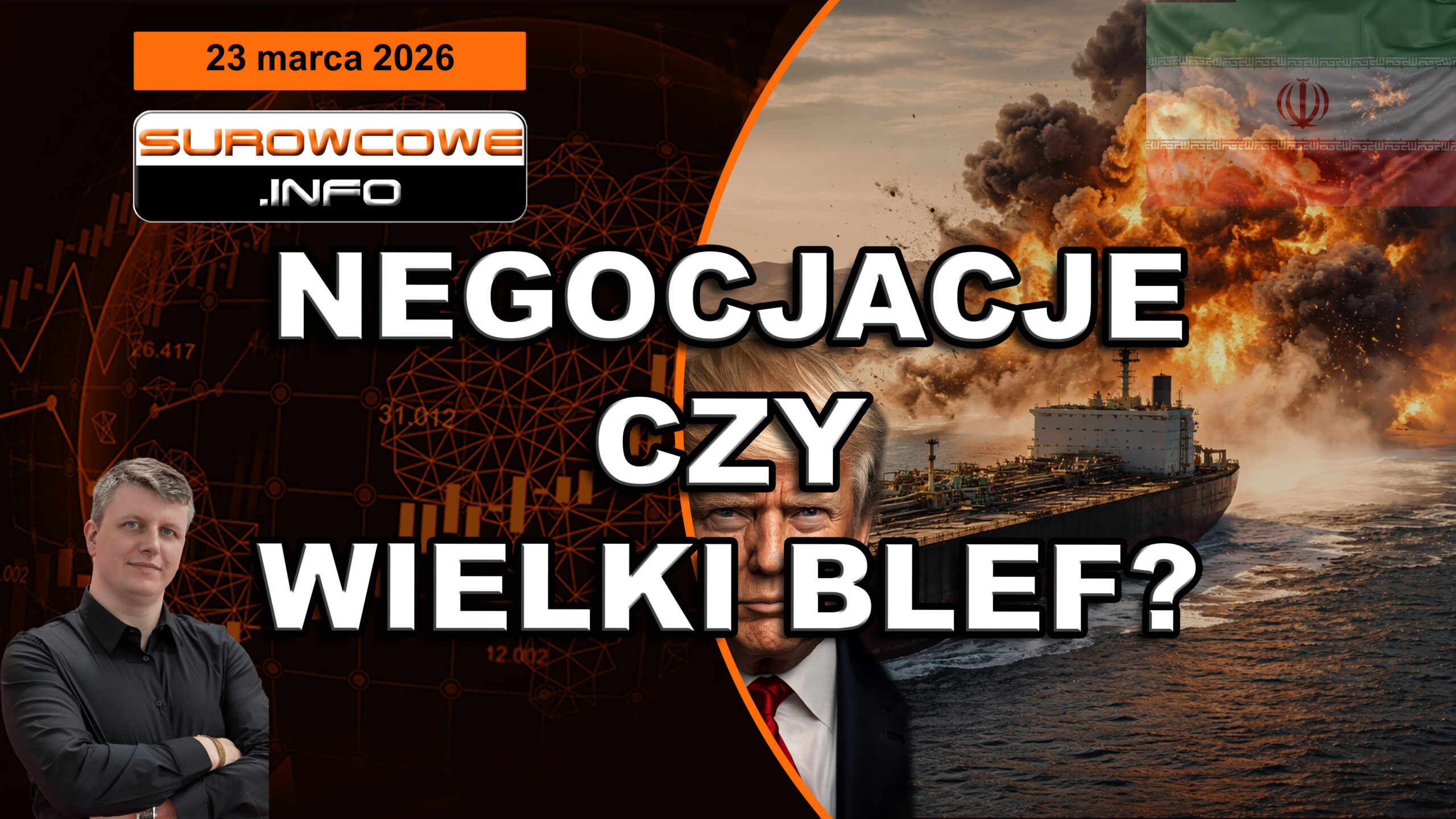 Przełom czy pułapka? Tajne rozmowy Trumpa i zaprzeczenia Iranu: aktualności surowcowe - 23 marca 2026