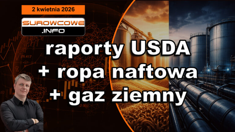 aktualności surowcowe - 2 kwiecień 2026: raporty USDA + ropa naftowa + gaz ziemny