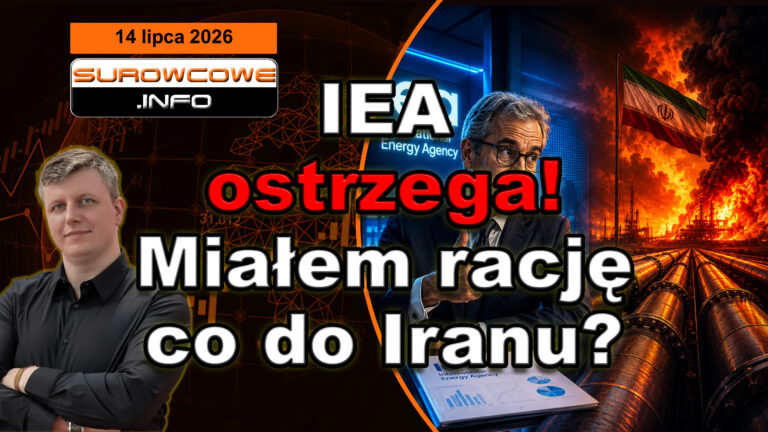 Prognozy dla ropy zagrożone. IEA w końcu to widzi! (aktualności surowcowe - 14 lipca 2026)