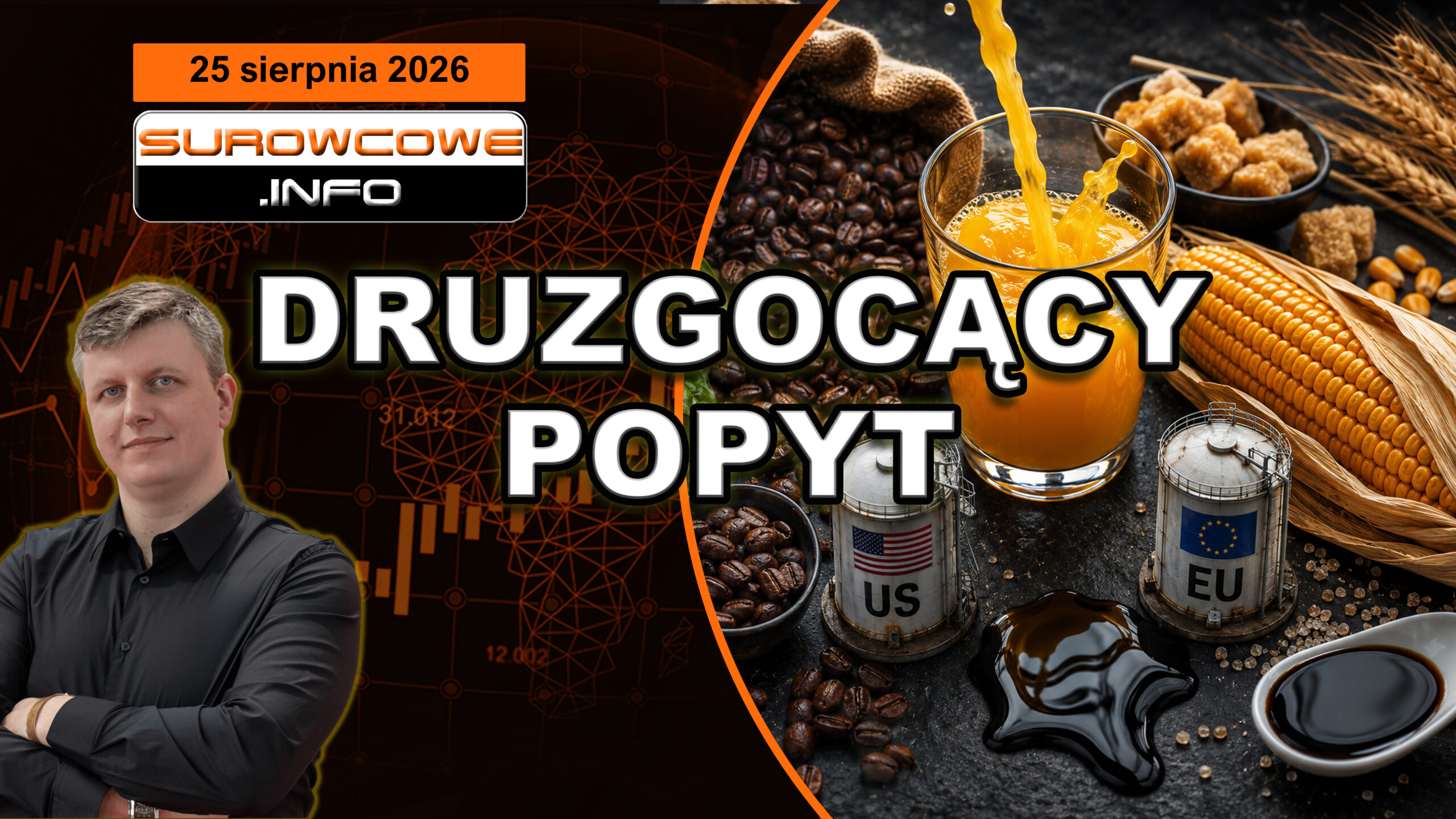 Dlaczego sok pomarańczowy jest tak tani? (aktualności surowcowe - 25 sierpnia 2026)