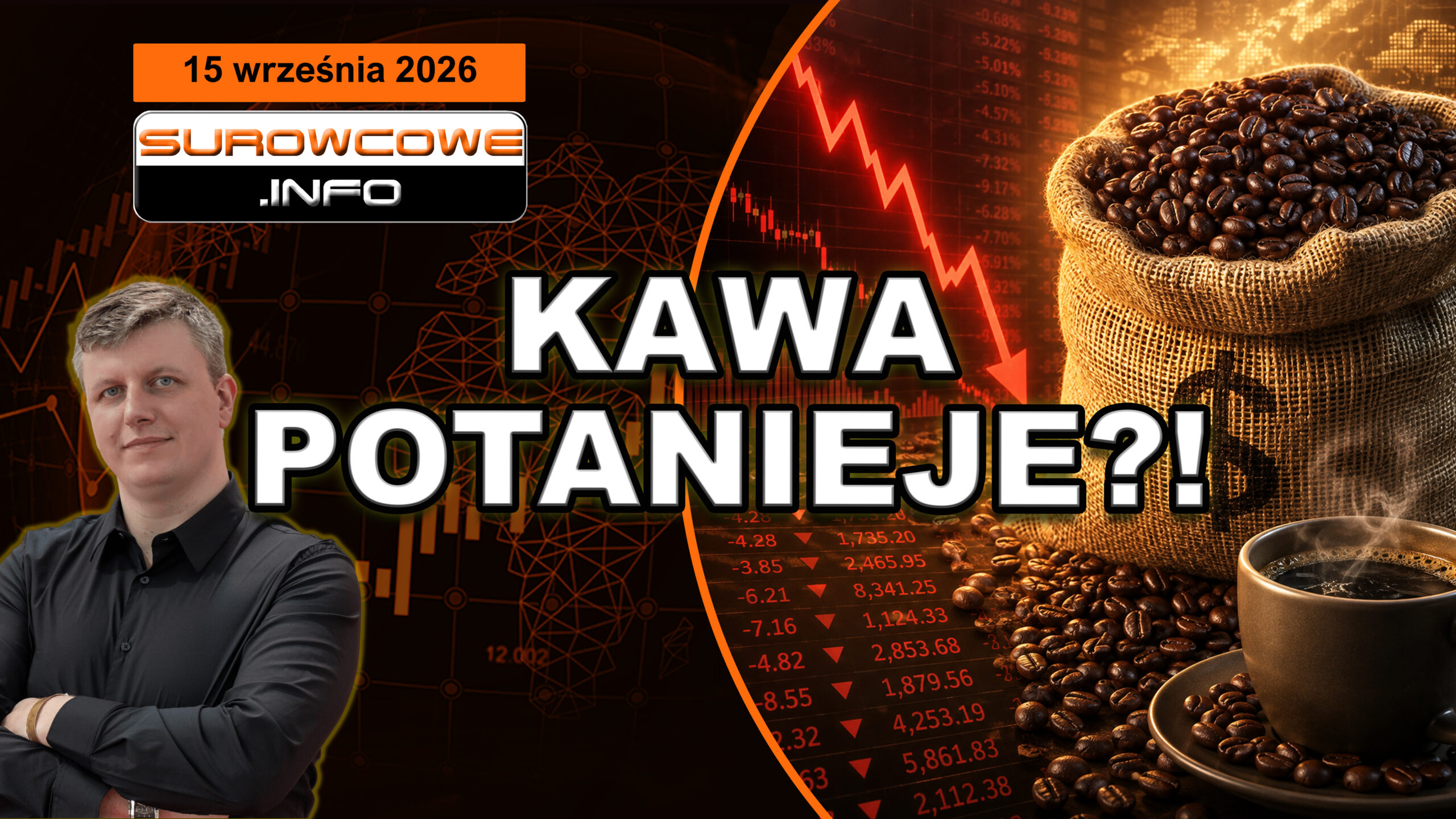 Surowiec zaleje magazyny i kawa potanieje? (aktualności surowcowe - 15 września 2026)